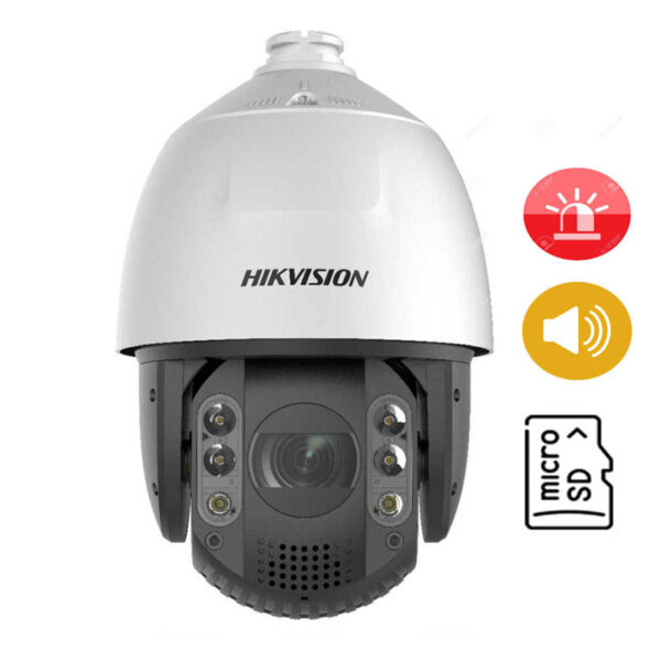 Hikvision DS-2DE7A232IW-AEB(T5) Camara Domo PTZ IP 2 Megapixeles  Zoom 32X Infrarojo 200Mts Sirena y Luz Estroboscopica  ACUSENSE