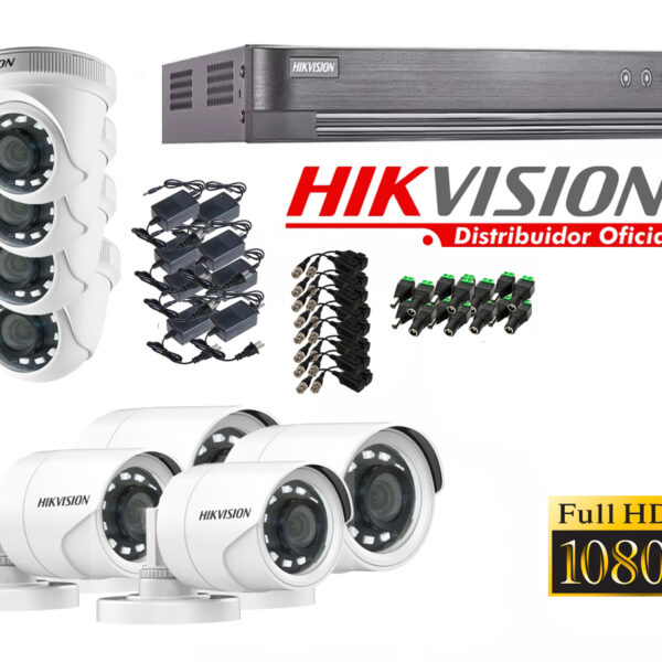 Kit de 8 Cámaras Full Hd Hikvision 7208_kit8