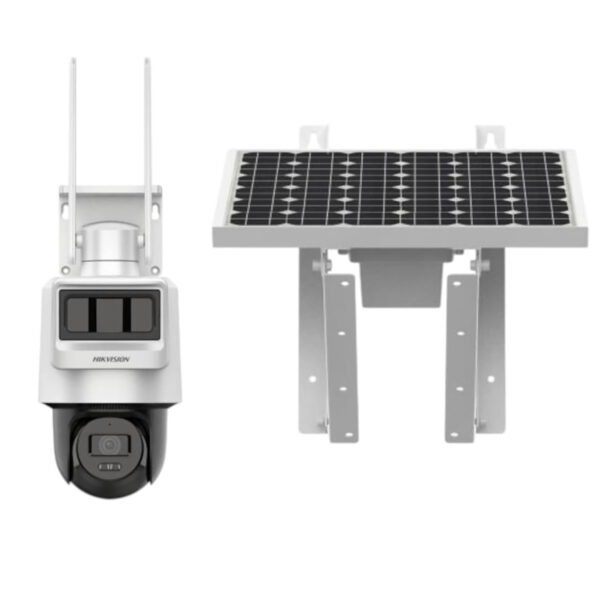 Hikvision DS-2DE2C400IWG-K/4G /Kit Solar IP All in One / Doble Detección (Radar + PIR) / PT IP 4 Megapixel / Lente 4 mm / Panel Solar / Batería de Respaldo de Litio 50.76Wh  / Conexión 4G / Audio de Dos Vías