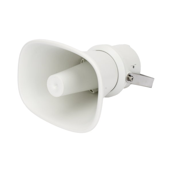 Hikvision DS-QAZ1325G1T Altavoz IP Tipo Trompeta / 25 Watts / 24VCD / Integración con Hik-Central Professional / Reproducción de Audio vía Red / IP67 / Metal