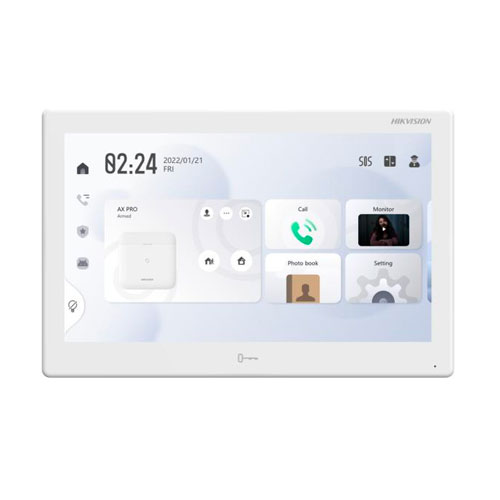 Hikvision DS-KH9510-WTE1 Monitor Touch IP / WiFi / Integración con Videoporteros IP / Panel de Alarma AXPRO / Biométricos de Acceso / PoE Estándar