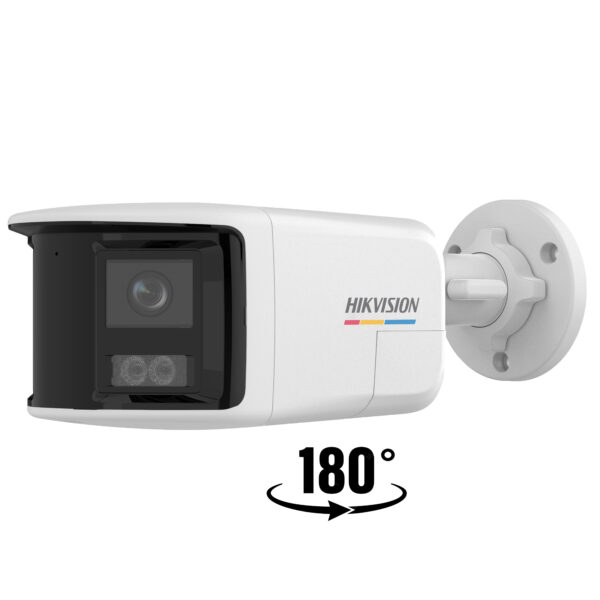 Hikvision DS-2CD2T47G2P-LSU/SL Camara Tubo IP 6 Megapixeles  Panoramica 180 Grados Audio Sirena y Alarma MicroSd