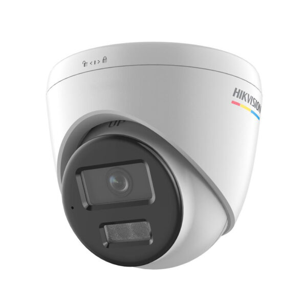 Hikvision DS-2CD1347G3-LIUF/SRB Camara Domo IP 4 Megapixeles Turret / Colorvu 3.0 / 2.8MM / Con Ranura SD / Altavoz Y Luz Estrob Roja Y Azul