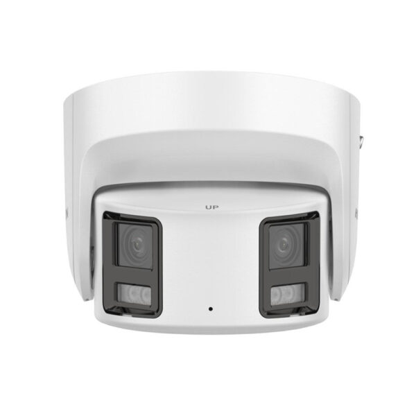 Hikvision DS-2CD2387G2P-LSU/SL Camara Domo IP 8 Megapixeles / 2 Lentes 4 mm (180°) / Imagen a Color 24/7 (ColorVu) / PoE / WDR 130° / IP67 / ACUSENSE / Luz Estroboscópica y Alarma Audible / 30 mts Luz Blanca / Micro SD