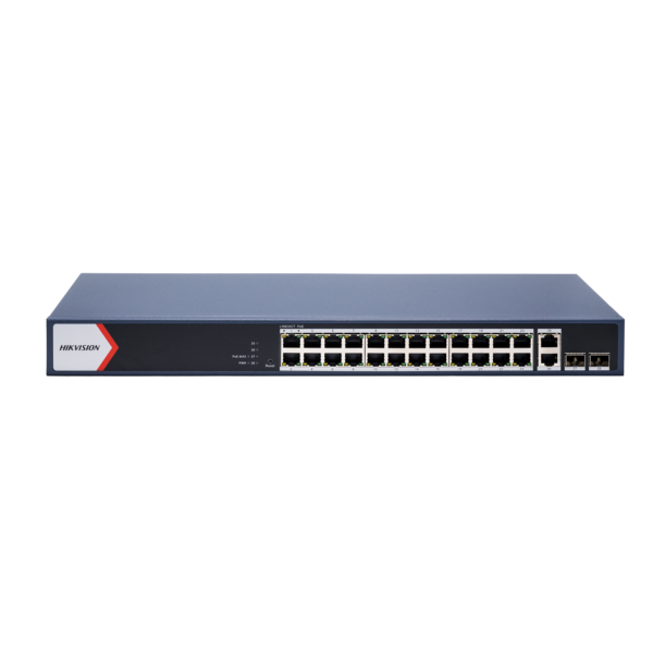 Switch Gigabit PoE Administrable 24 Puertos 1000 Mbps PoE+ / 2 Puertos 1000 Mbps Uplink / 2 Puertos SFP Uplink Hikvision DS-3E1528P-EI/M
