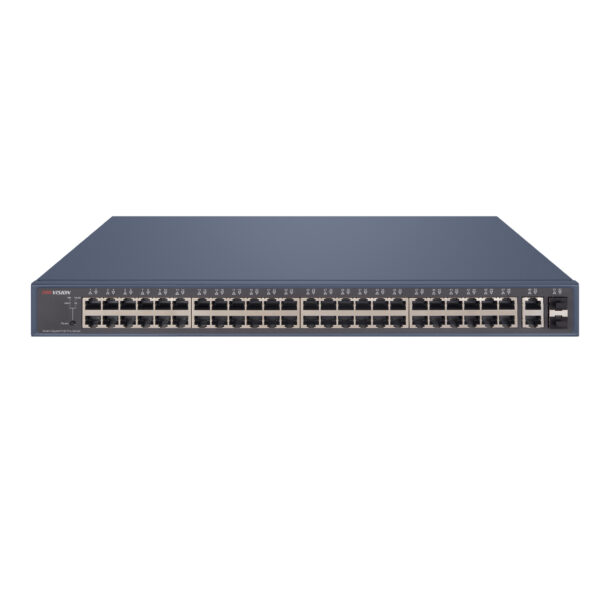 Swicht Poe  48 Puertos Administrable 1000 Mbps PoE+ / 2 Puertos 1000 Mbps Uplink / 2 Puertos SFP / 470 Watts Hikvision DS-3E1552P-SI