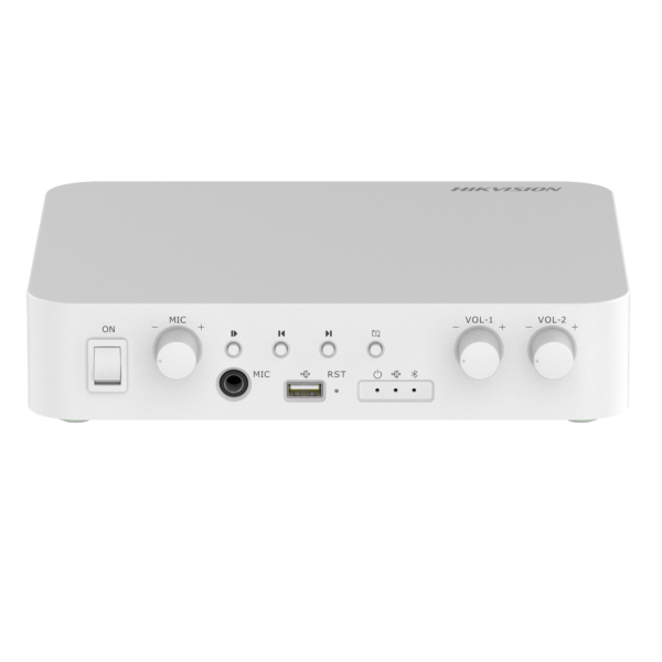 Hikvision DS-QAE1A80G1-VB/ST Amplificador IP  Bluetooth / Spotify / 2 Canales / 40 W por Canal /  Hik-Connect / Musica Ambiental