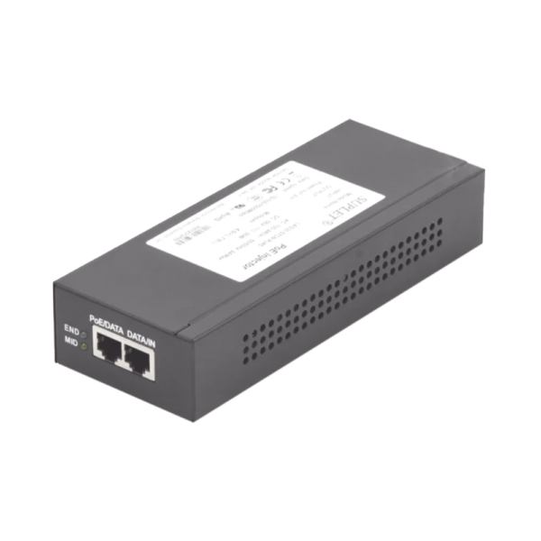 Inyector Super Hi-PoE Hikvision POE-LAS30-57CN-RJ45  / 56 Vcd / 30 Watts / Para Domos HIKVISION PTZ / IP (-AE / DE) / Soporta 802.3 af /at